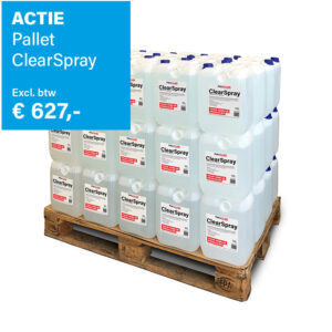 Pallet jerrycans ClearSpray - ACTIE